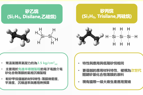 台特化目前主力在矽乙烷；先進製程用矽丙烷則跟前者採同一製程、具調配彈性優勢（來源：台特化法人說明會簡報）台特化有中美晶支持，做特殊矽基、AHF 氣體 2024 Aug