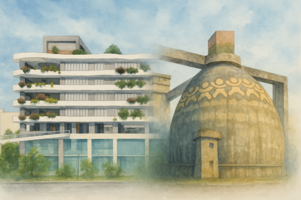 台北市松山區民生水資中心，及八里污水處理廠建築外觀（水彩）合水先進 MBR 民生水資中心，另代操八里污水 Sep 2025(全)