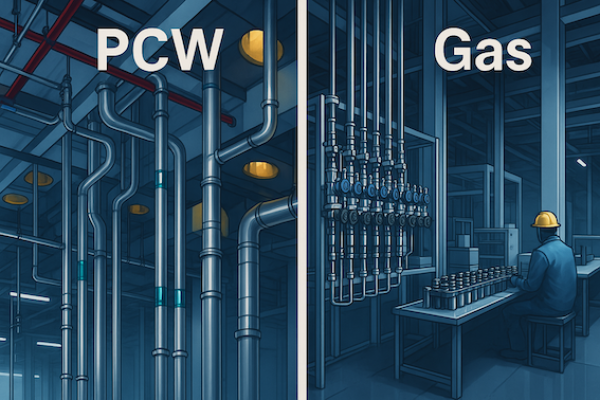 半導體管線二次配（Hook Up）工程—冷卻水 PCW 與氣體Gas 管線 騏億鑫氣體/冷卻水二次配，售Gas控制閥、C型鋼 Oct 2025