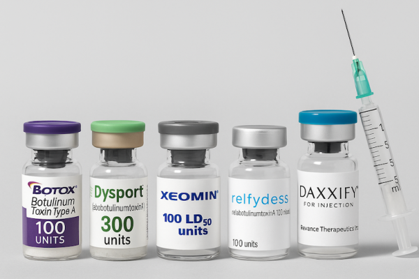 全球主要肉毒桿菌產品展示，Botox，Dysport，Xeomin，Relfydess，Daxxify等五支 Daxxify 激勵 Botox/Dysport，長效是肉毒桿菌除皺新方向 Nov,25