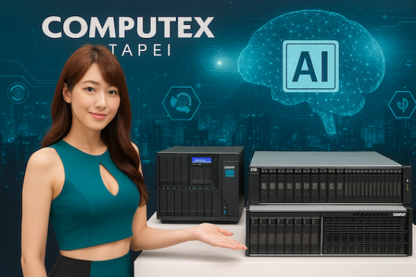 有AI 意象的科技感NAS大展_QNAP在台北電腦展 美國企業預算多，威聯通推 Scale-out、全快閃機 Nov 2025