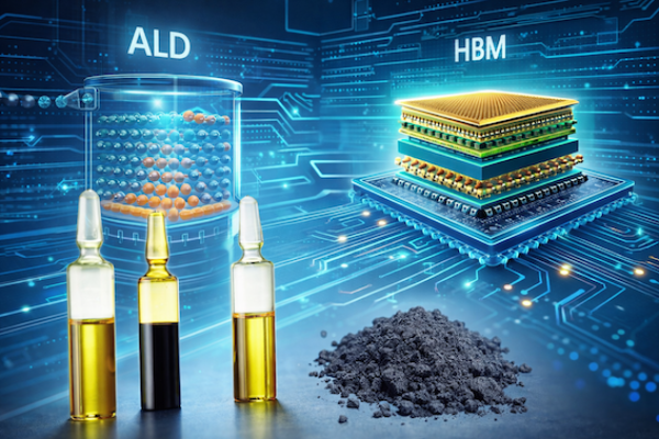 ALD 原子層沉積、HBM 超寬頻記憶體會使用到高純度前驅物（Precursor） 半導體微縮改用 ALD，宇川前驅物需求 2027-28 ↑ Jan.2026(全)