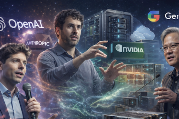 左起Open AI執行長 Sam Altman，Anthropic 執行長Dario Amodei，NVIDIA 執行長 Jensen Jen-hsun Huang 為 2026 年科技業重點人物 1Q26 興櫃訂閱：錸恩帕斯、通寶、創鉅、恆勁、車隊管、衛星火箭、廌家等 8 篇