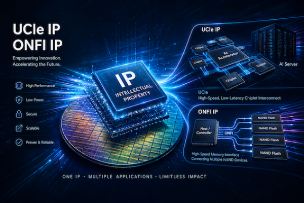 乾瞻除了Chiplet晶片互連介面 UCIe IP，也有記憶體應用的 ONFI 介面連接 NAND 快閃記憶體 UCIe 3.0 落地助 SoC → Chiplet，AI 應用助乾瞻 IP 商機 May.2026