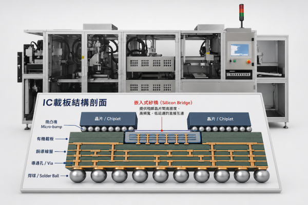 長廣與晶片廠著手開發矽橋載板用的 ABF 真空壓膜機 長廣具載板壓合寡佔，產能天花板、稅率是地板 Aug.2026